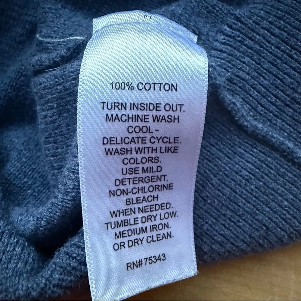 Lachlan XL Mens British Inspired Blue‎ Heathered V-Neck Pullover Sweater Cotton